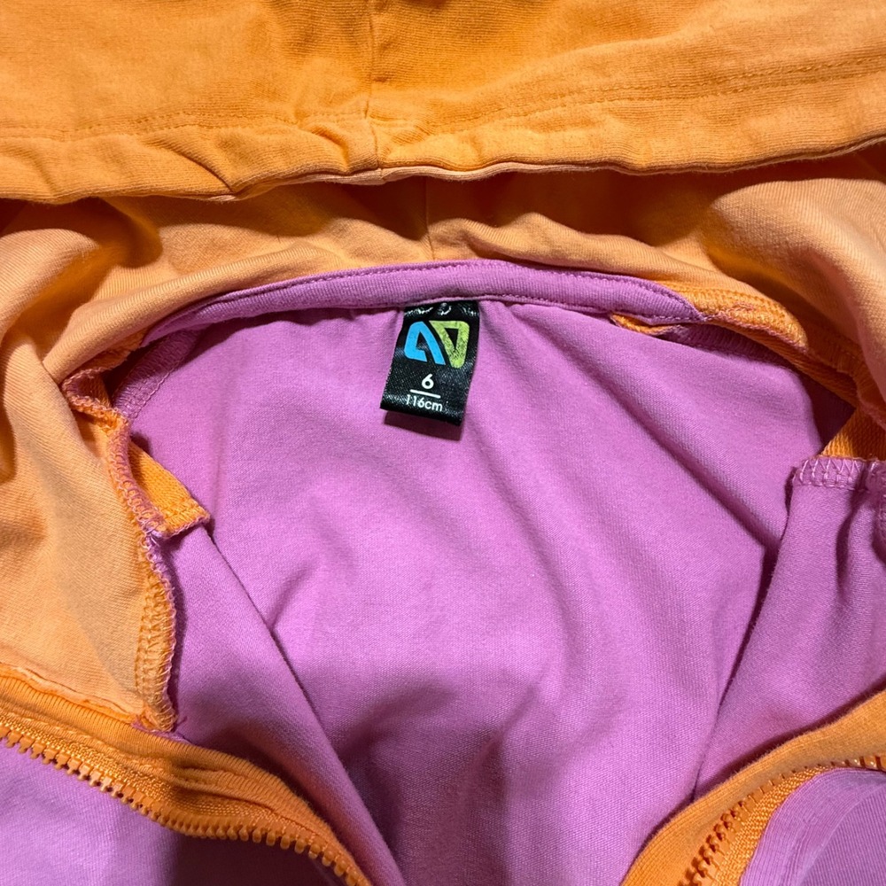 Y2K Girls Pink Orange Hooded Half Zip Dress Size 6
Heart Graphic Short Sleeve - Picture 3 of 4